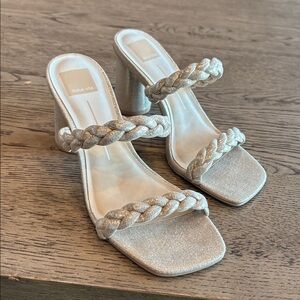 Dolce Vita Silver Braided Strap Sandals